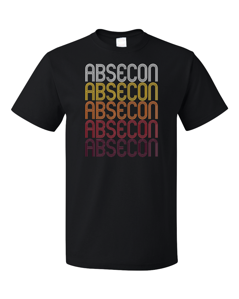 Standard Black Absecon, NJ | Retro, Vintage Style New Jersey Pride  T-shirt