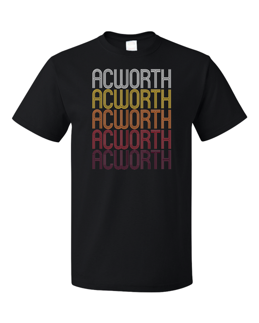 Standard Black Acworth, GA | Retro, Vintage Style Georgia Pride  T-shirt