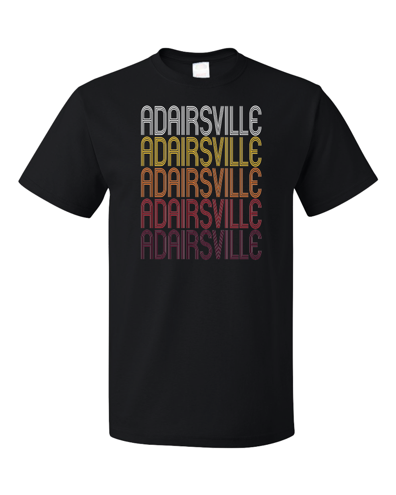 Standard Black Adairsville, GA | Retro, Vintage Style Georgia Pride  T-shirt