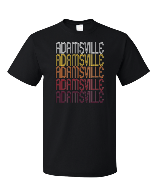 Standard Black Adamsville, AL | Retro, Vintage Style Alabama Pride  T-shirt