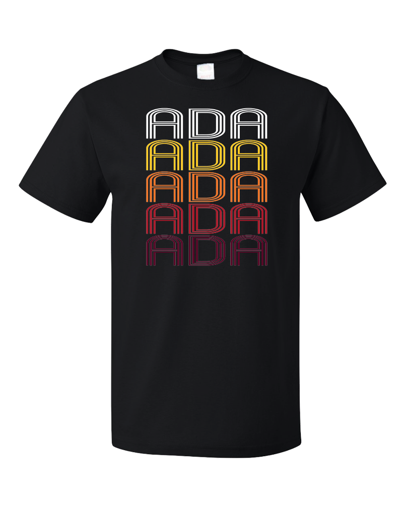 Standard Black Ada, OH | Retro, Vintage Style Ohio Pride  T-shirt