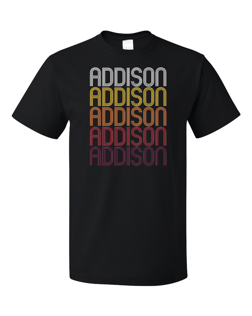 Standard Black Addison, TX | Retro, Vintage Style Texas Pride  T-shirt