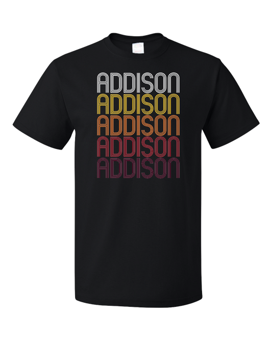 Standard Black Addison, TX | Retro, Vintage Style Texas Pride  T-shirt