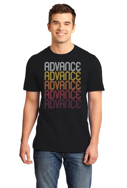 Standard Black Advance, MO | Retro, Vintage Style Missouri Pride  T-shirt