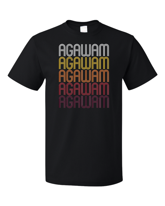 Standard Black Agawam, MA | Retro, Vintage Style Massachusetts Pride  T-shirt