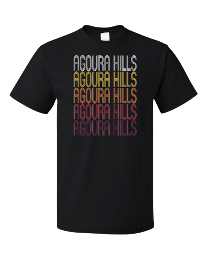 Standard Black Agoura Hills, CA | Retro, Vintage Style California Pride  T-shirt