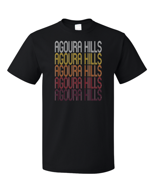 Standard Black Agoura Hills, CA | Retro, Vintage Style California Pride  T-shirt