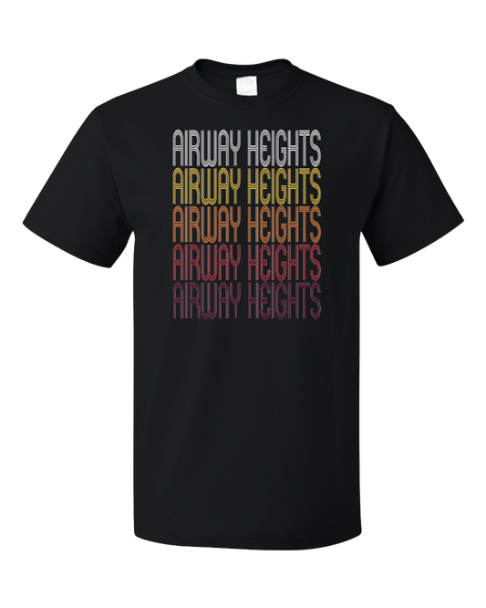 Standard Black Airway Heights, WA | Retro, Vintage Style Washington Pride  T-shirt