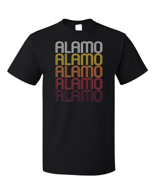 Standard Black Alamo, GA | Retro, Vintage Style Georgia Pride  T-shirt