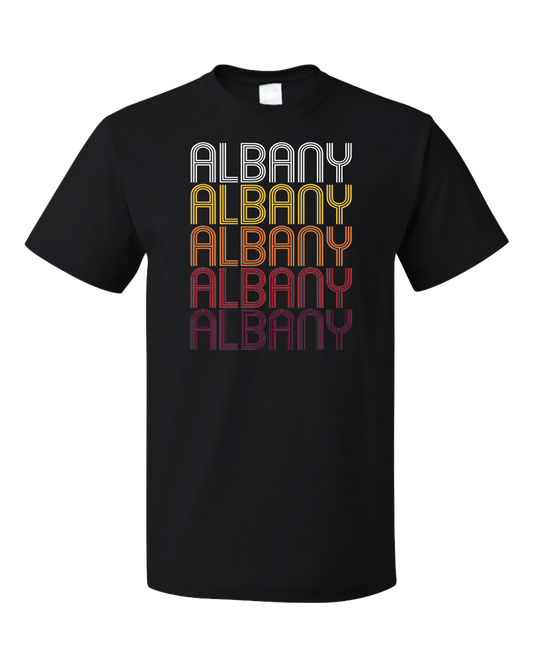 Standard Black Albany, IN | Retro, Vintage Style Indiana Pride  T-shirt