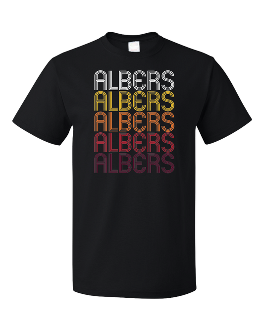 Standard Black Albers, IL | Retro, Vintage Style Illinois Pride  T-shirt