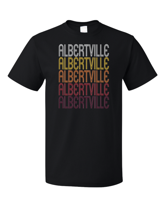 Standard Black Albertville, AL | Retro, Vintage Style Alabama Pride  T-shirt