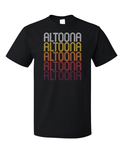 Standard Black Altoona, IA | Retro, Vintage Style Iowa Pride  T-shirt