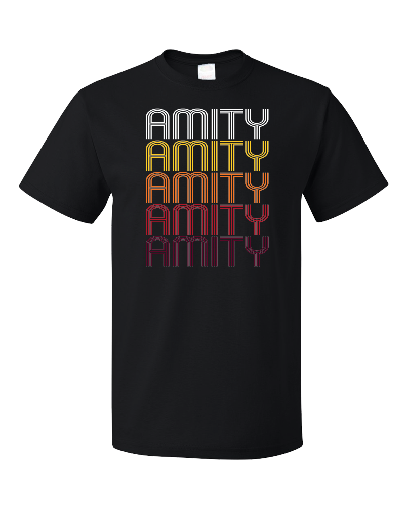 Standard Black Amity, OR | Retro, Vintage Style Oregon Pride  T-shirt