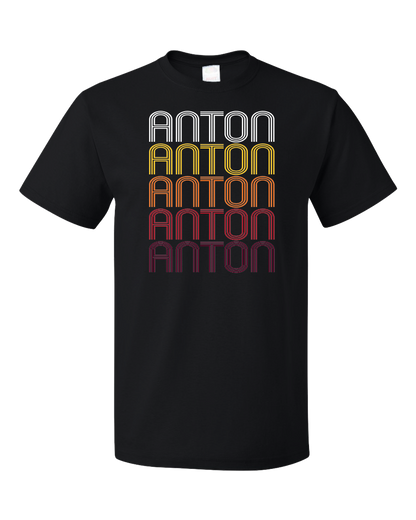 Standard Black Anton, TX | Retro, Vintage Style Texas Pride  T-shirt