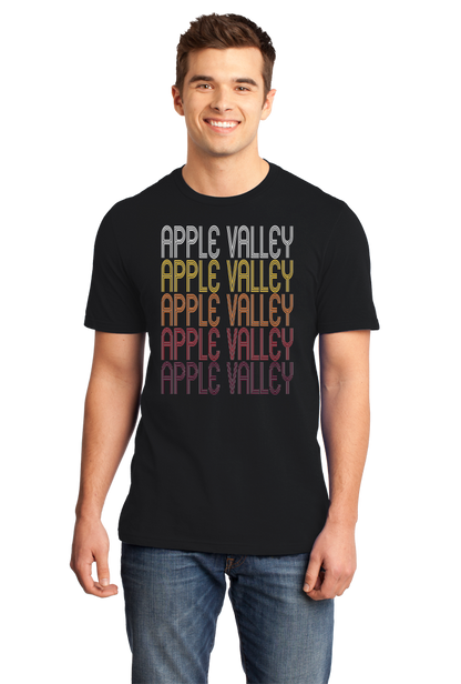 Standard Black Apple Valley, MN | Retro, Vintage Style Minnesota Pride  T-shirt