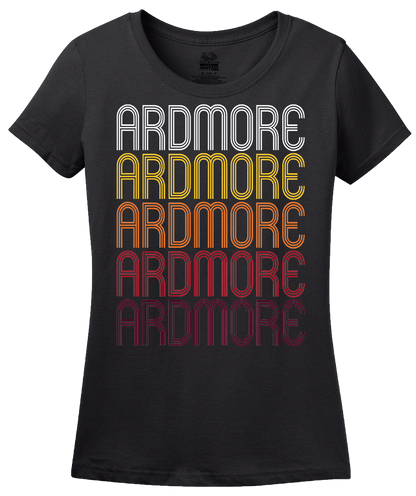 Ladies Black Ardmore, AL | Retro, Vintage Style Alabama Pride  T-shirt