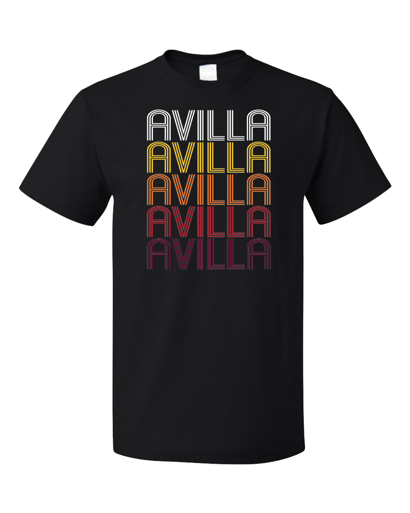Standard Black Avilla, IN | Retro, Vintage Style Indiana Pride  T-shirt