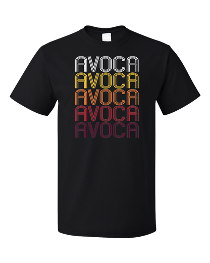 Standard Black Avoca, IA | Retro, Vintage Style Iowa Pride  T-shirt