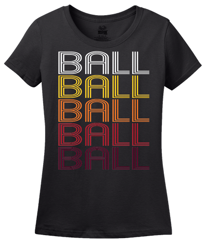 Ladies Black Ball, LA | Retro, Vintage Style Louisiana Pride  T-shirt