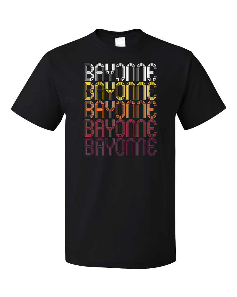 Standard Black Bayonne, NJ | Retro, Vintage Style New Jersey Pride  T-shirt