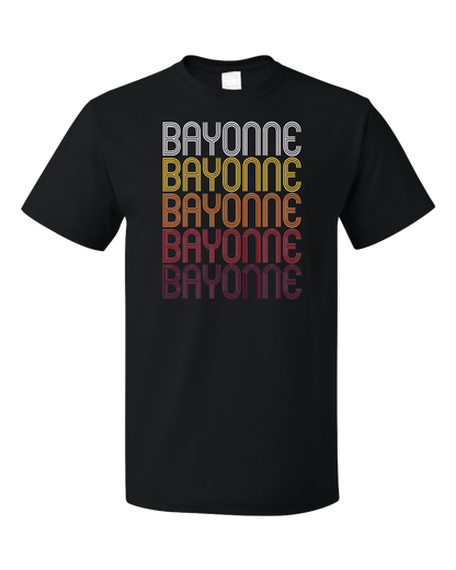 Standard Black Bayonne, NJ | Retro, Vintage Style New Jersey Pride  T-shirt