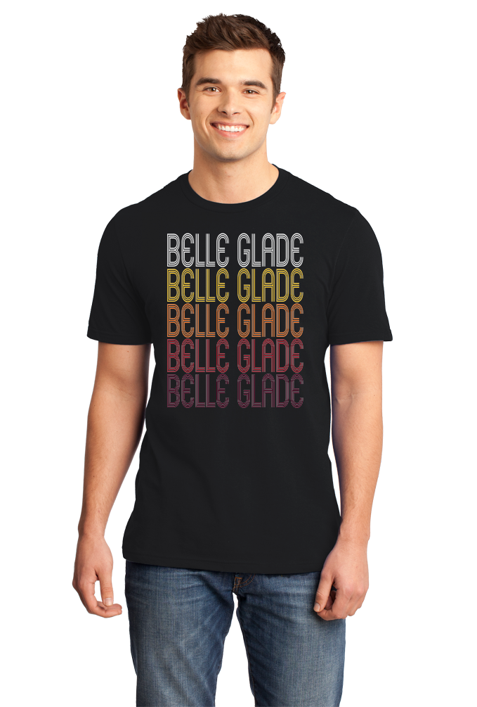 Standard Black Belle Glade, FL | Retro, Vintage Style Florida Pride  T-shirt