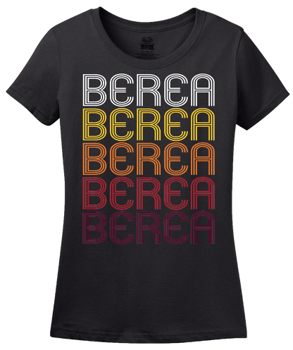 Ladies Black Berea, KY | Retro, Vintage Style Kentucky Pride  T-shirt