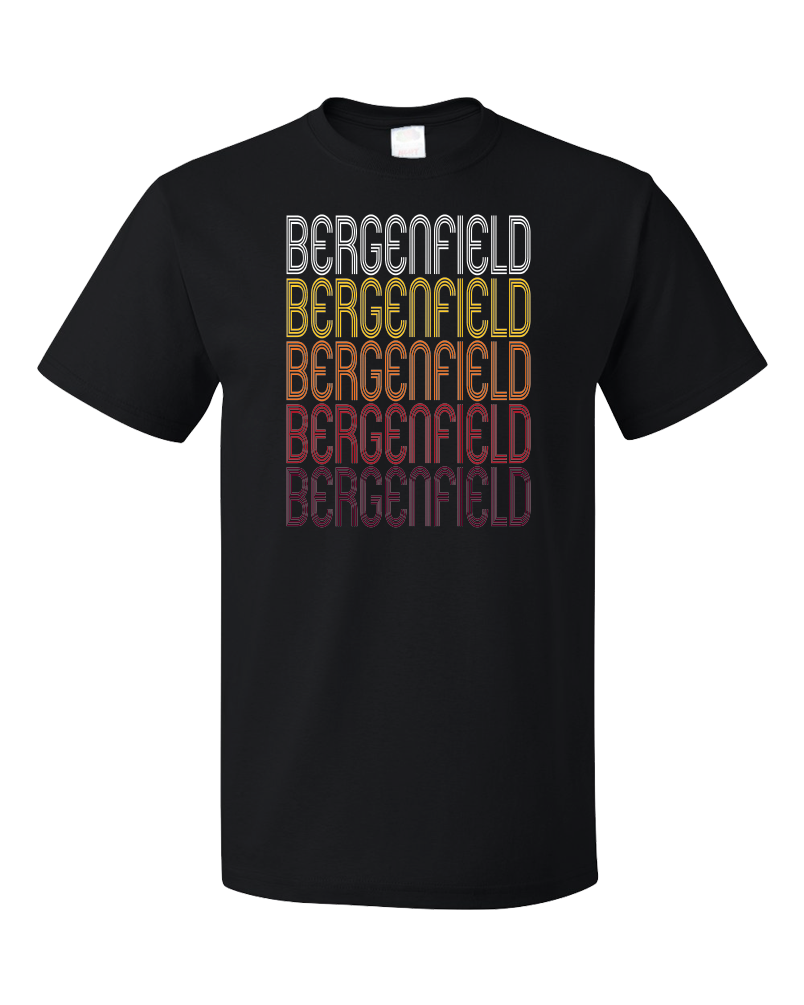 Standard Black Bergenfield, NJ | Retro, Vintage Style New Jersey Pride  T-shirt