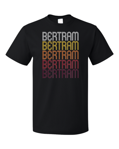 Standard Black Bertram, TX | Retro, Vintage Style Texas Pride  T-shirt