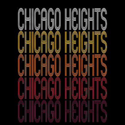 Chicago Heights, IL | Retro, Vintage Style Illinois Pride 