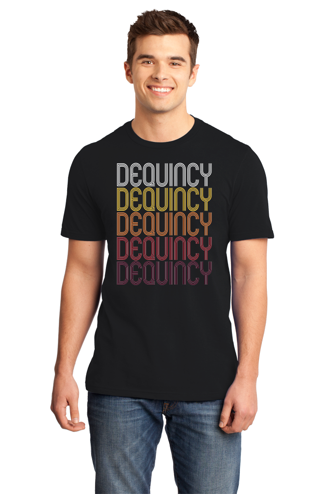 Standard Black Dequincy, LA | Retro, Vintage Style Louisiana Pride  T-shirt