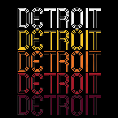 Detroit, MI | Retro, Vintage Style Michigan Pride 