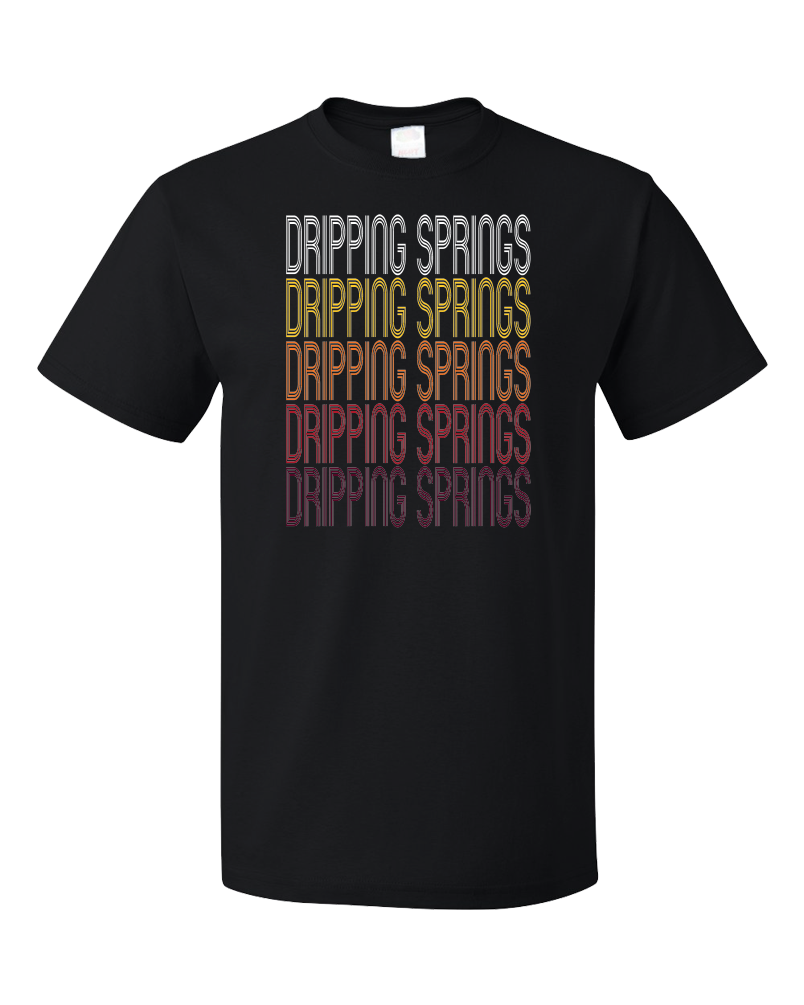 Standard Black Dripping Springs, TX | Retro, Vintage Style Texas Pride  T-shirt