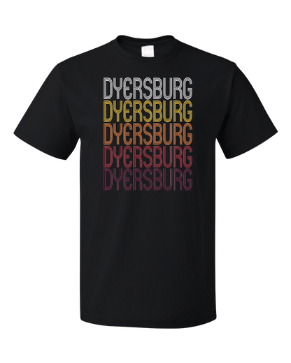 Standard Black Dyersburg, TN | Retro, Vintage Style Tennessee Pride  T-shirt