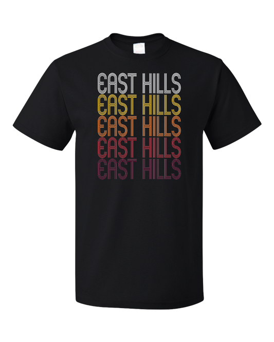 Standard Black East Hills, NY | Retro, Vintage Style New York Pride  T-shirt