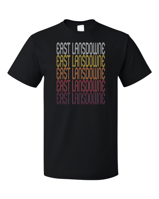 Standard Black East Lansdowne, PA | Retro, Vintage Style Pennsylvania Pride  T-shirt