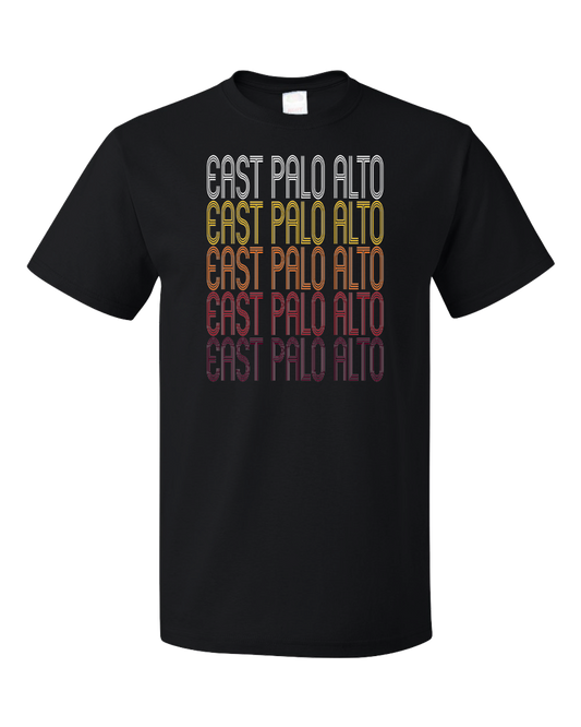 Standard Black East Palo Alto, CA | Retro, Vintage Style California Pride  T-shirt