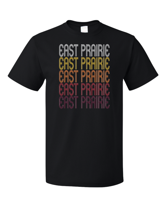 Standard Black East Prairie, MO | Retro, Vintage Style Missouri Pride  T-shirt