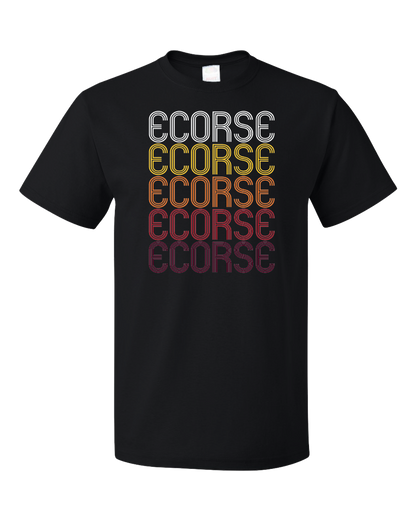Standard Black Ecorse, MI | Retro, Vintage Style Michigan Pride  T-shirt