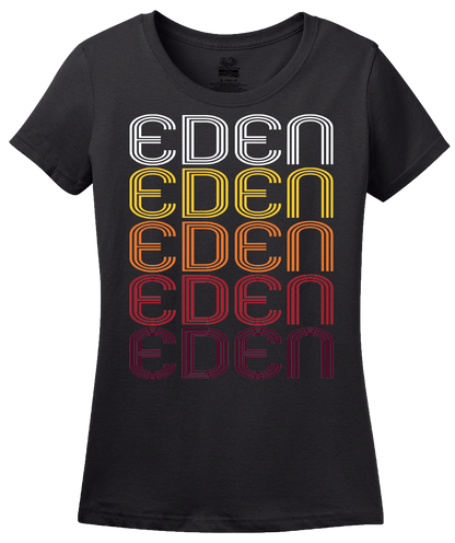 Ladies Black Eden, TX | Retro, Vintage Style Texas Pride  T-shirt