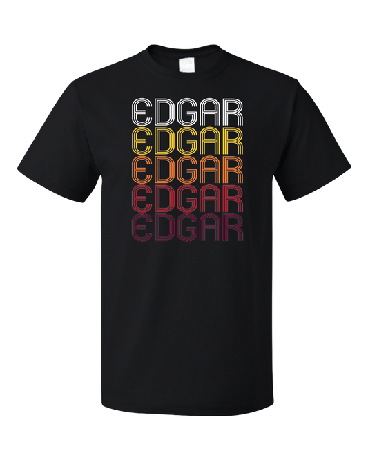 Standard Black Edgar, WI | Retro, Vintage Style Wisconsin Pride  T-shirt