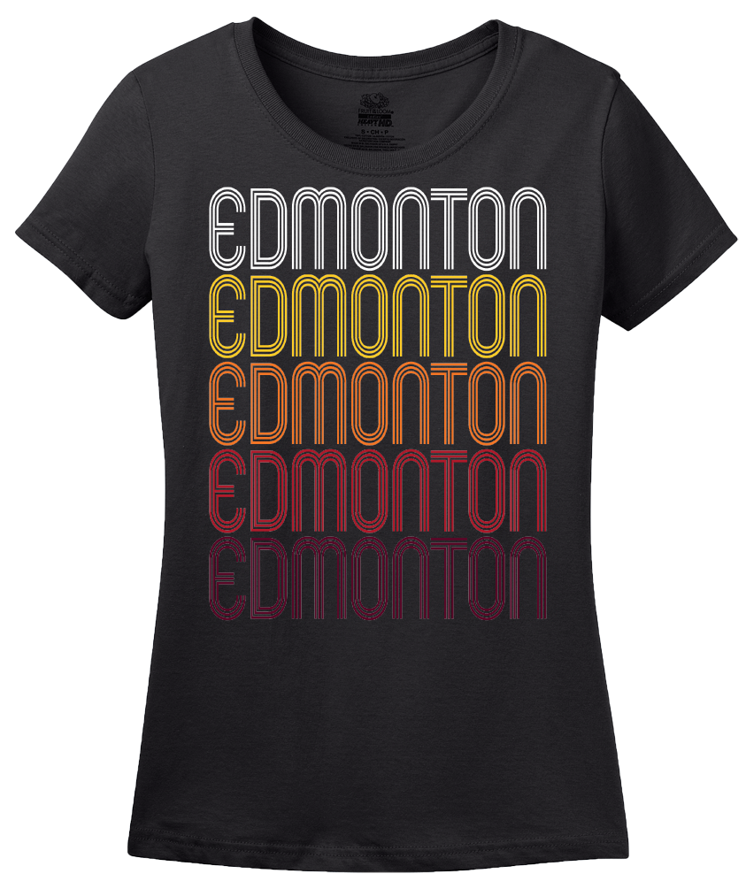 Ladies Black Edmonton, KY | Retro, Vintage Style Kentucky Pride  T-shirt