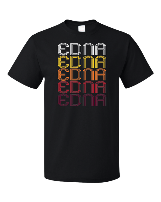 Standard Black Edna, TX | Retro, Vintage Style Texas Pride  T-shirt