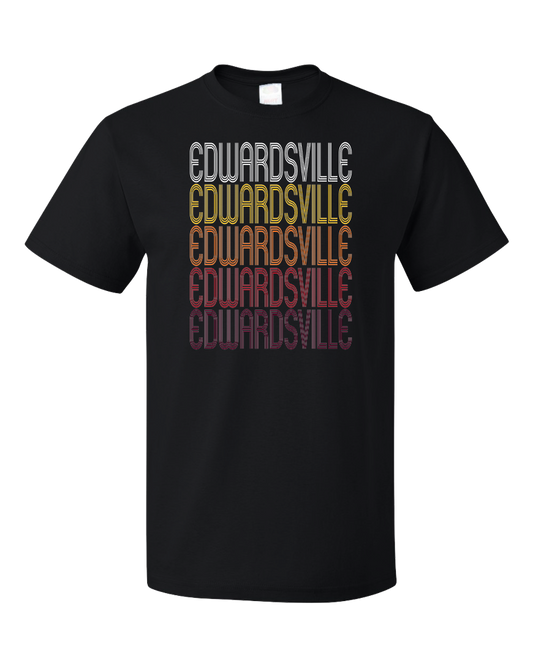 Standard Black Edwardsville, IL | Retro, Vintage Style Illinois Pride  T-shirt