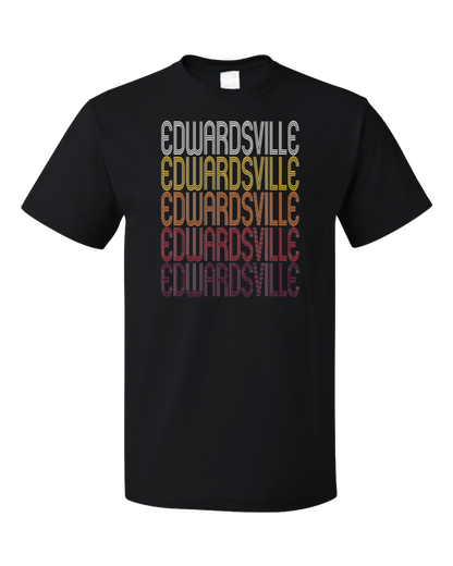 Standard Black Edwardsville, KS | Retro, Vintage Style Kansas Pride  T-shirt