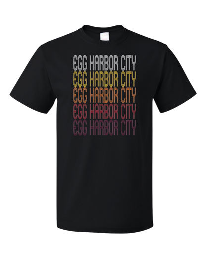 Standard Black Egg Harbor City, NJ | Retro, Vintage Style New Jersey Pride  T-shirt