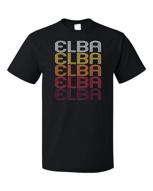 Standard Black Elba, AL | Retro, Vintage Style Alabama Pride  T-shirt