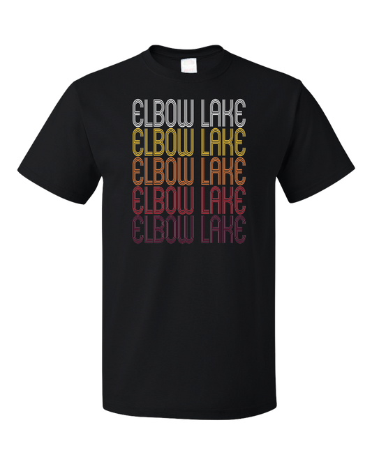 Standard Black Elbow Lake, MN | Retro, Vintage Style Minnesota Pride  T-shirt