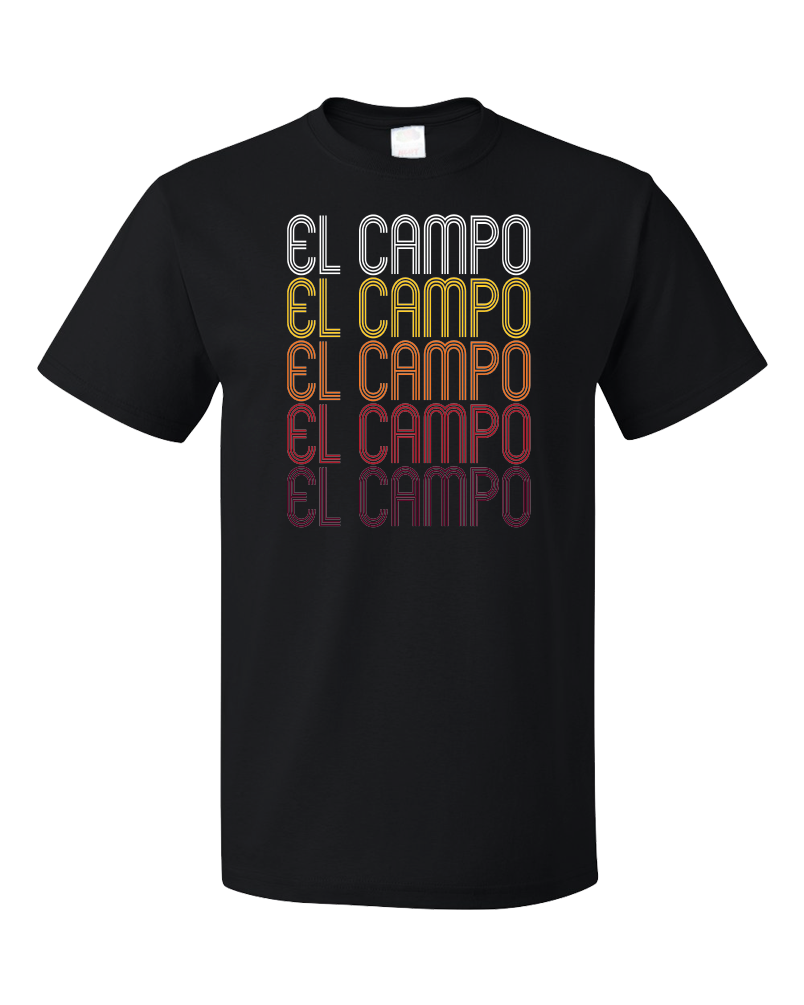 Standard Black El Campo, TX | Retro, Vintage Style Texas Pride  T-shirt